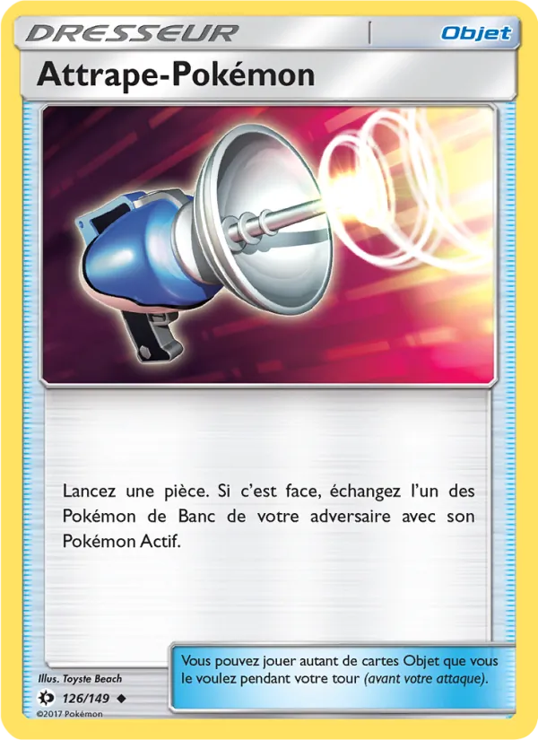 Carte Pokémon Attrape-Pokémon 126/149 de l'extension Soleil et Lune