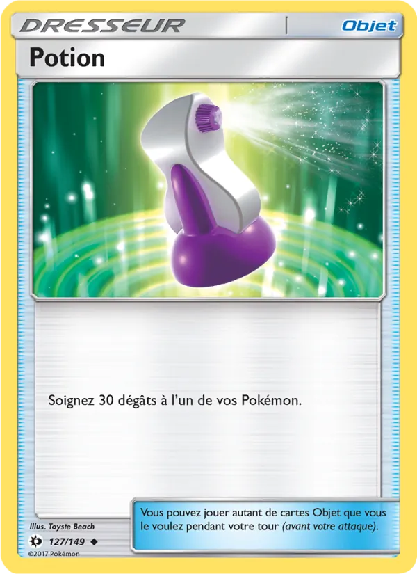 Carte Pokémon Potion 127/149 de l'extension Soleil et Lune
