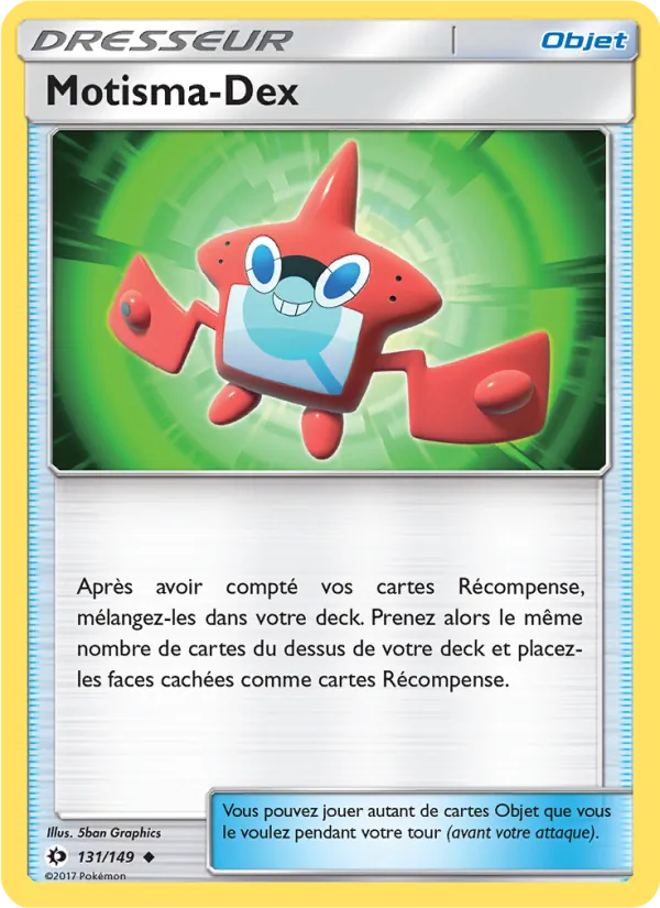 Carte Pokémon Motisma-Dex 131/149 de l'extension Soleil et Lune