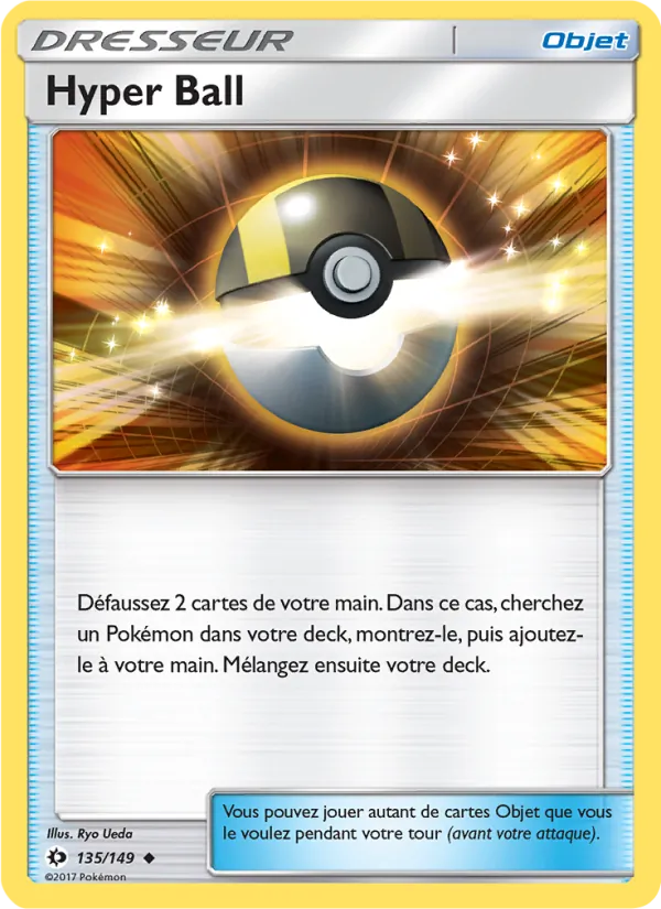 Carte Pokémon Hyper Ball 135/149 de l'extension Soleil et Lune