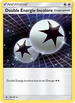 Carte Pokémon Double Énergie Incolore 136