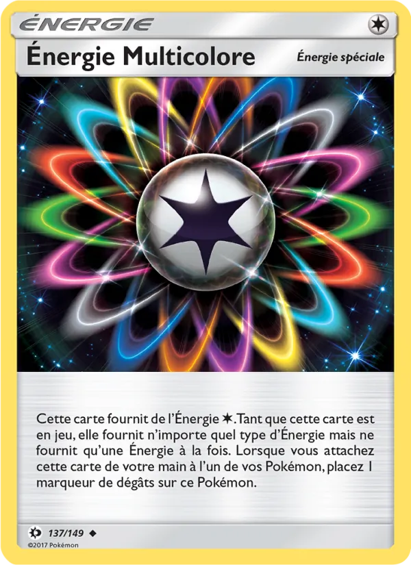 Carte Pokémon Énergie Multicolore 137/149 de l'extension Soleil et Lune