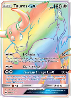 Carte Pokémon Tauros GX 156