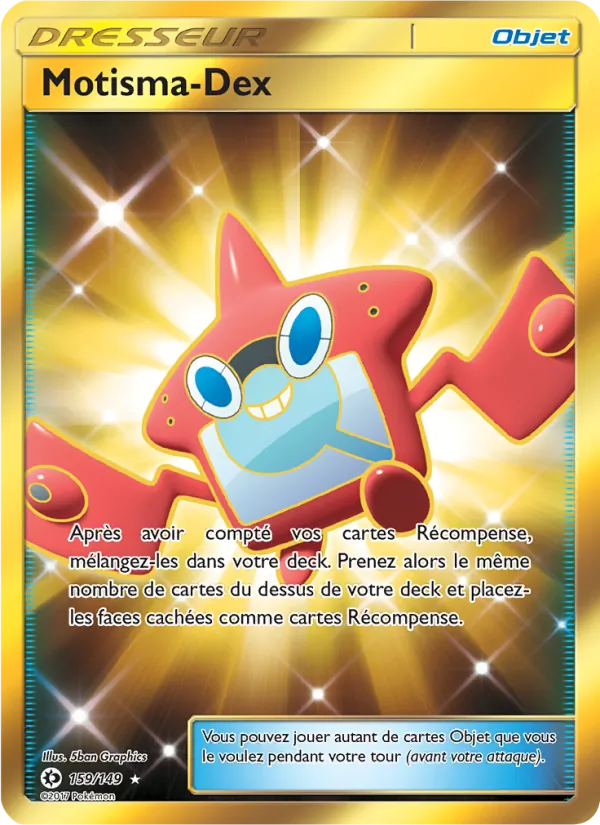 Carte Pokémon Motisma-Dex 159/149 de l'extension Soleil et Lune