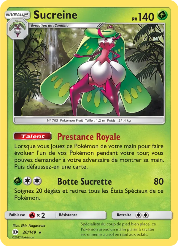 Carte Pokémon Sucreine 20/149 de l'extension Soleil et Lune