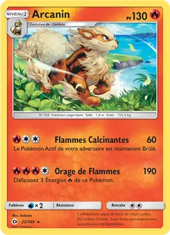 Carte Pokémon Arcanin 22