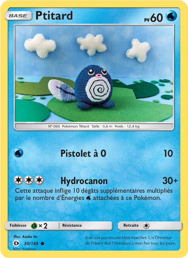 Carte Pokémon Ptitard 30/149 de l'extension Soleil et Lune