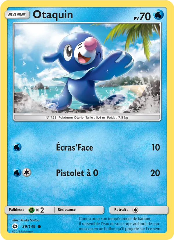 Carte Pokémon Otaquin 39/149 de l'extension Soleil et Lune