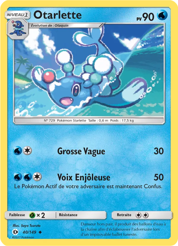Carte Pokémon Otarlette 40/149 de l'extension Soleil et Lune