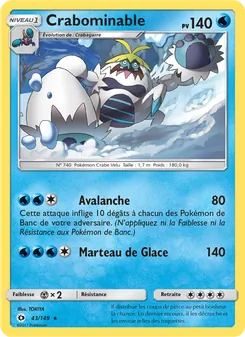 Carte Pokémon Crabominable 43 — Soleil et Lune
