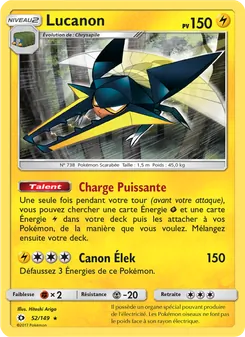 Carte Pokémon Lucanon 52