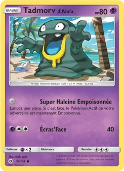 Carte Pokémon Tadmorv d’Alola 57