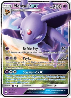 Carte Pokémon Mentali GX 61