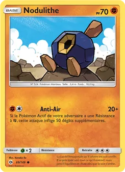 Carte Pokémon Nodulithe 69