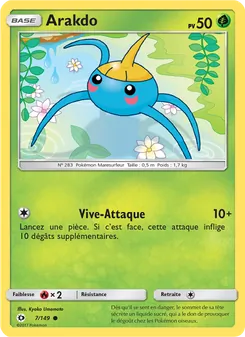 Carte Pokémon Arakdo 7