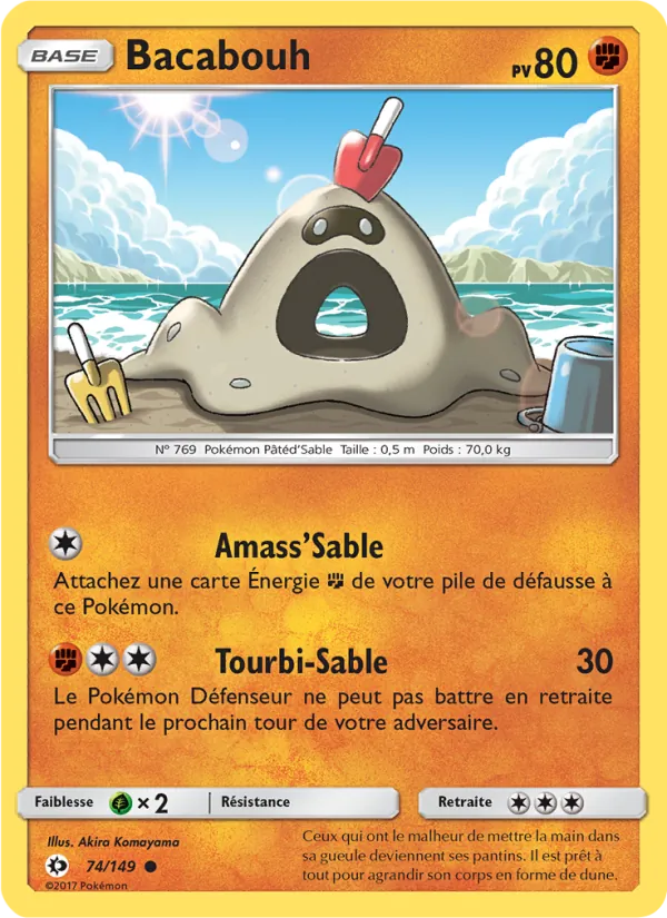 Carte Pokémon Bacabouh 74/149 de l'extension Soleil et Lune