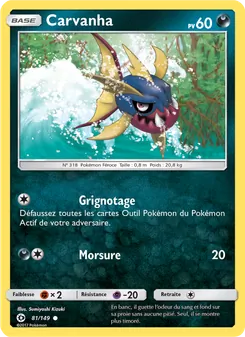 Carte Pokémon Carvanha 81