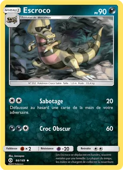 Carte Pokémon Escroco 84