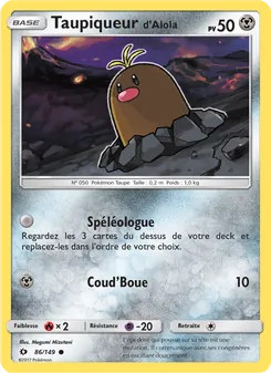 Carte Pokémon Taupiqueur d’Alola 86