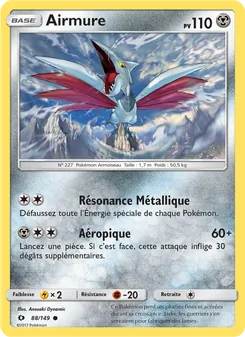 Carte Pokémon Airmure 88