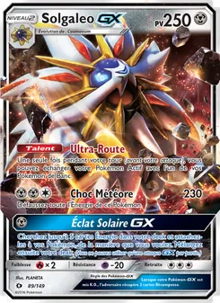 Carte Pokémon Solgaleo GX 89 — Soleil et Lune