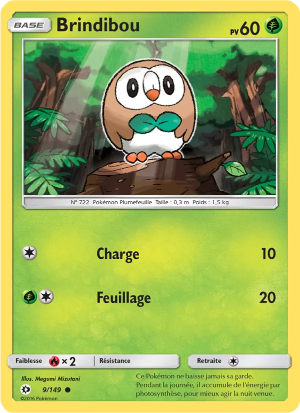 Carte Pokémon Brindibou 9/149 de l'extension Soleil et Lune