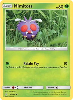 Carte Pokémon Mimitoss 10