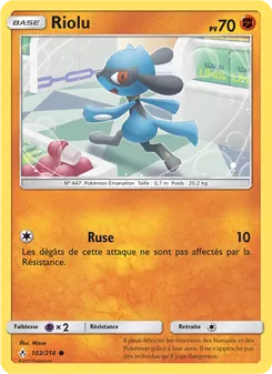 Carte Pokémon Riolu 102