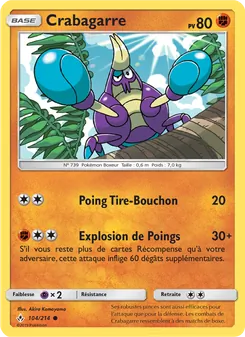 Carte Pokémon Crabagarre 104