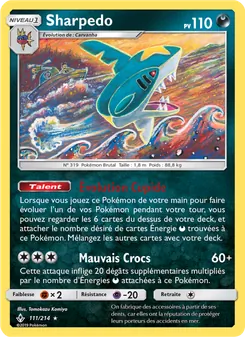 Carte Pokémon Sharpedo 111