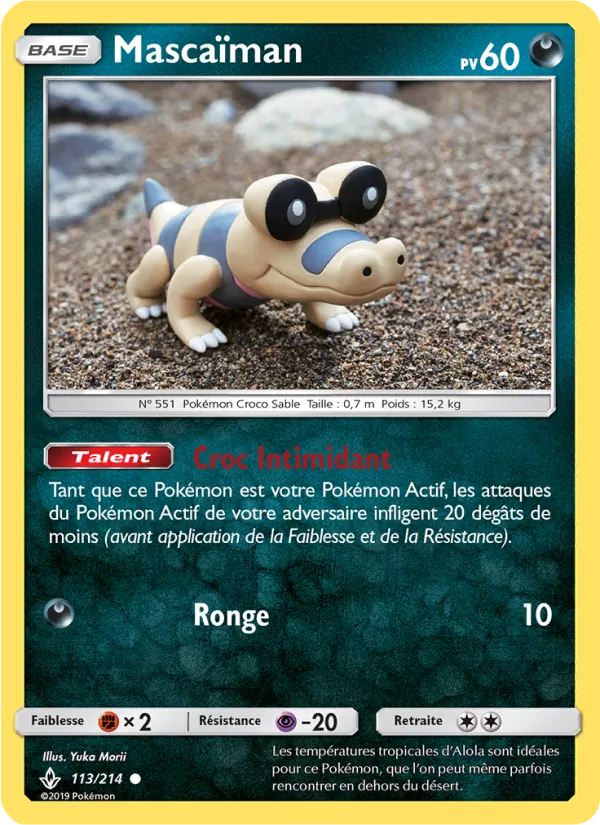 Carte Pokémon Mascaïman 113/214 de l'extension Alliance Infaillible