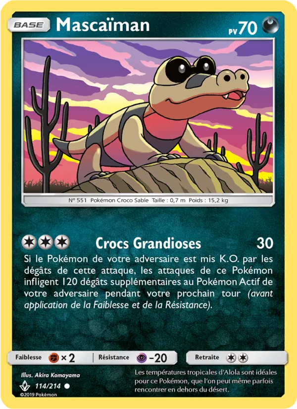 Carte Pokémon Mascaïman 114/214 de l'extension Alliance Infaillible