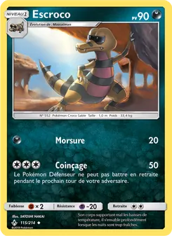 Carte Pokémon Escroco 115