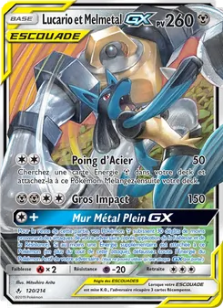 Carte Pokémon Lucario et Melmetal GX 120