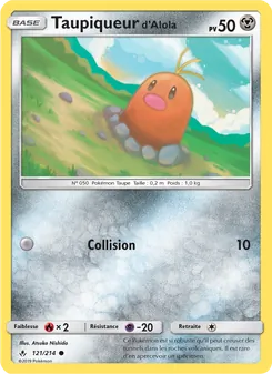 Carte Pokémon Taupiqueur d’Alola 121