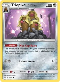 Carte Pokémon Triopikeur d’Alola 122