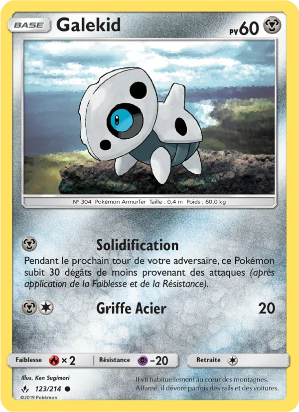 Carte Pokémon Galekid 123/214 de l'extension Alliance Infaillible