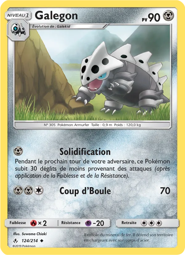 Carte Pokémon Galegon 124/214 de l'extension Alliance Infaillible