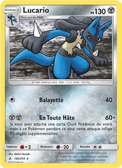 Carte Pokémon Lucario 126