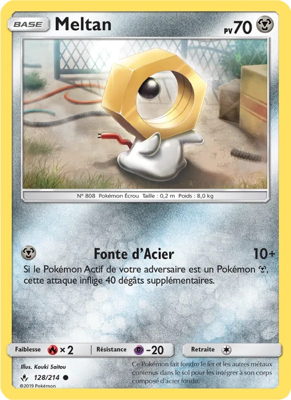 Carte Pokémon Meltan 128/214 de l'extension Alliance Infaillible