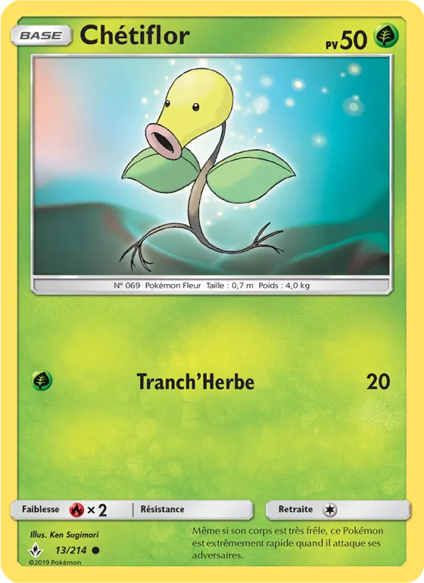 Carte Pokémon Chétiflor 13/214 de l'extension Alliance Infaillible