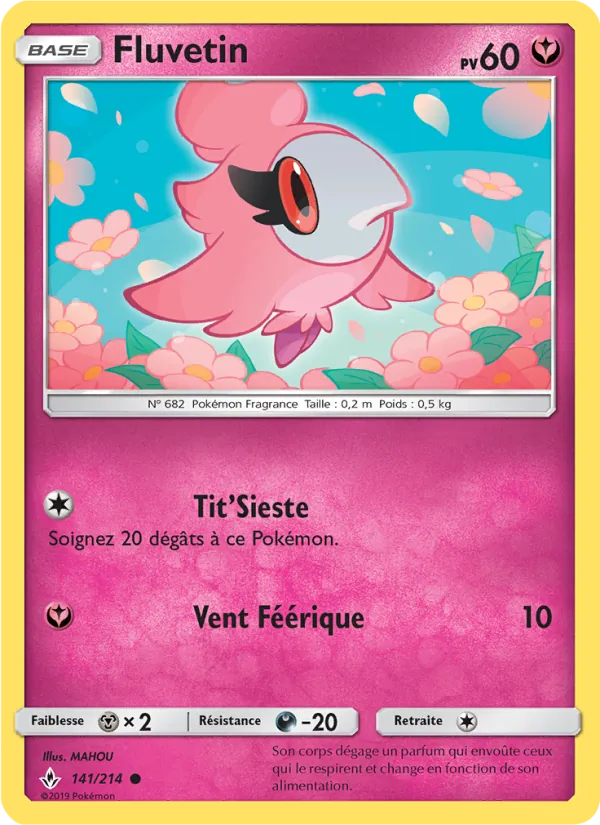 Carte Pokémon Fluvetin 141/214 de l'extension Alliance Infaillible