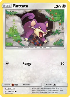 Carte Pokémon Rattata 143