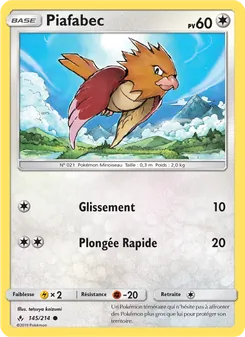 Carte Pokémon Piafabec 145