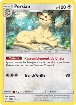 Carte Pokémon Persian 148