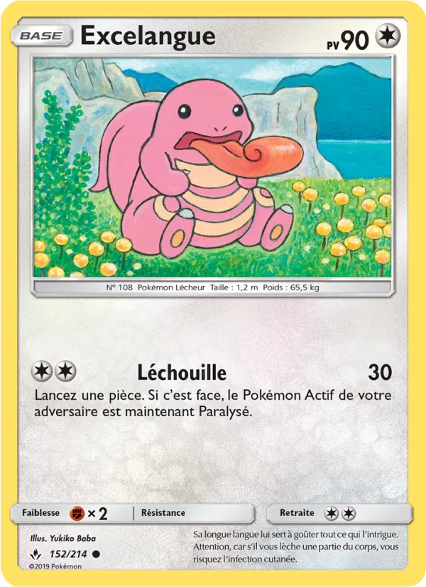 Carte Pokémon Excelangue 152/214 de l'extension Alliance Infaillible