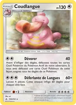 Carte Pokémon Coudlangue 153