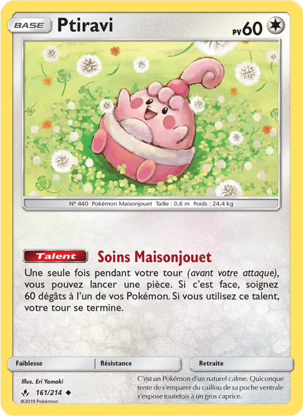 Carte Pokémon Ptiravi 161/214 de l'extension Alliance Infaillible