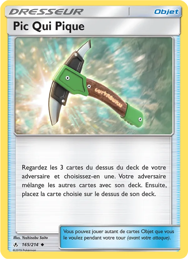 Carte Pokémon Pic Qui Pique 165/214 de l'extension Alliance Infaillible