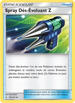 Carte Pokémon Spray Dés-Évoluant Z 166